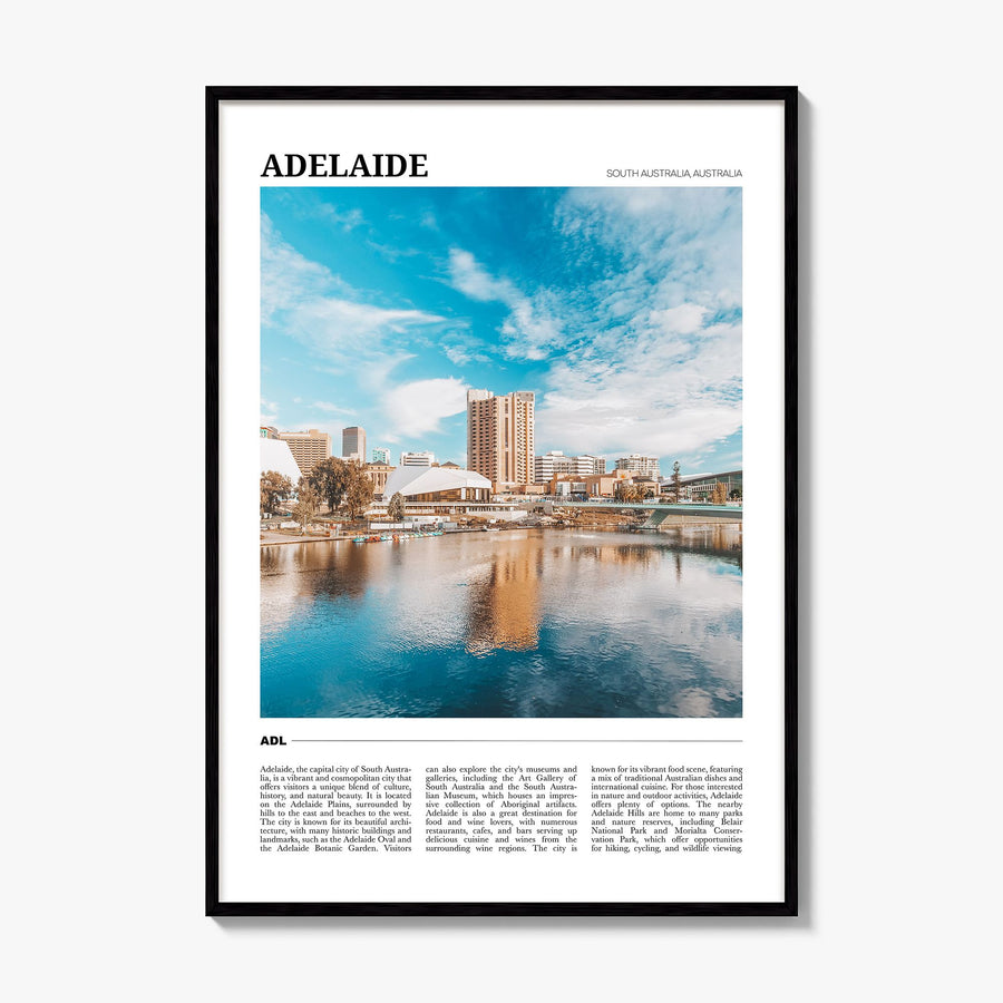 Adelaide Travel Poster, framed poster mockup