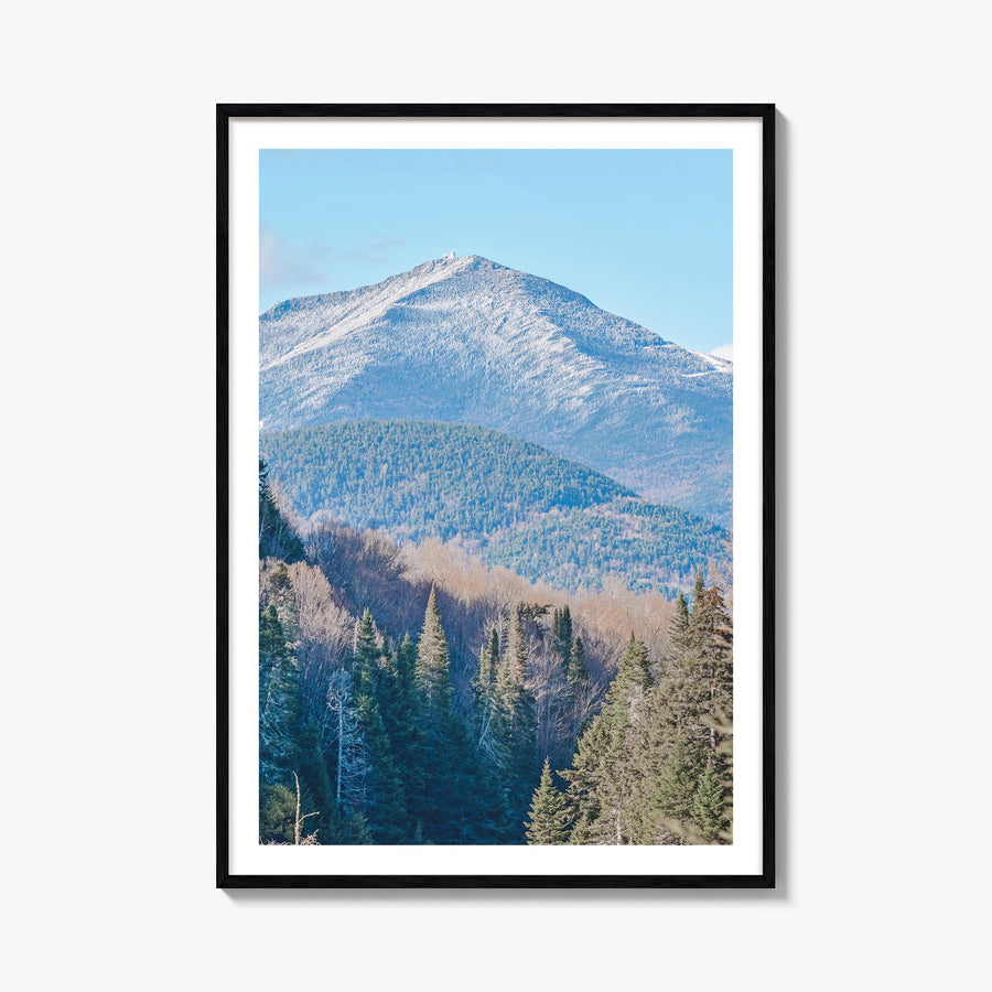 Adirondack Mountains no. 1 colorful photo poster of New York, USA – vertical wall art, unframed print shown in interior mocku