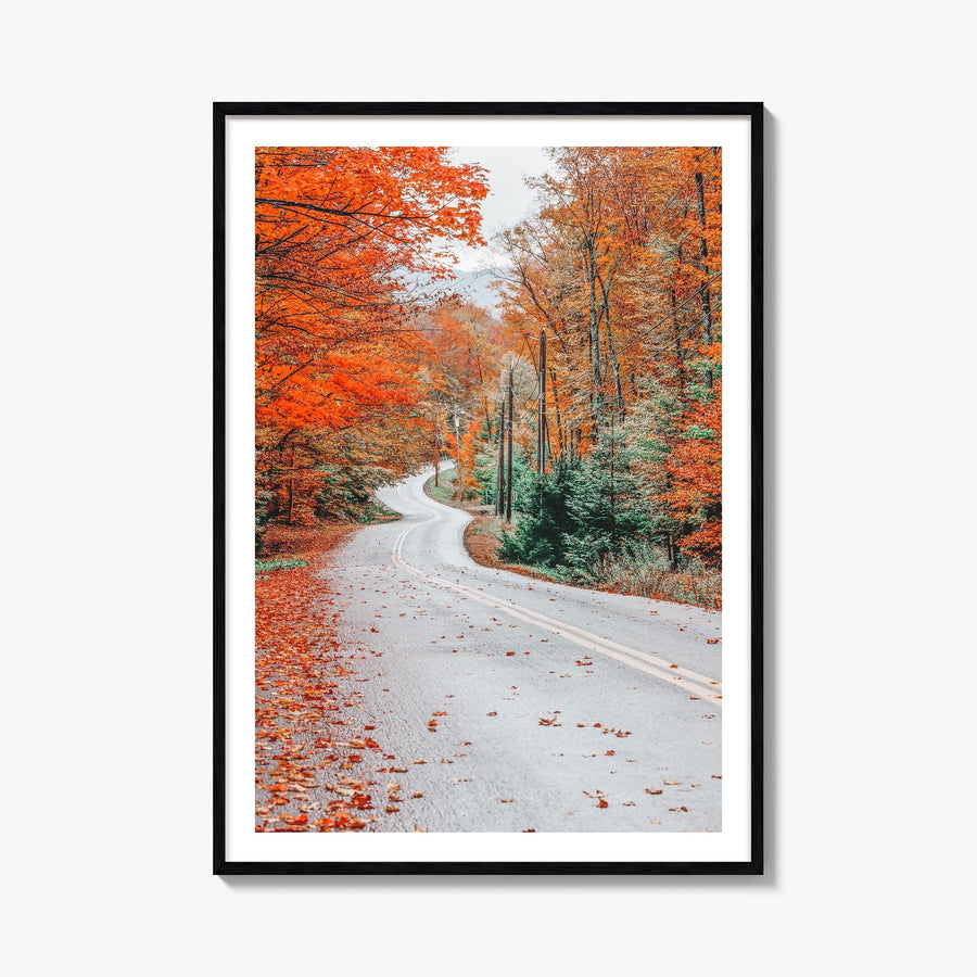 Adirondack Mountains no. 2 colorful photo poster of New York, USA – vertical wall art, unframed print shown in interior mocku