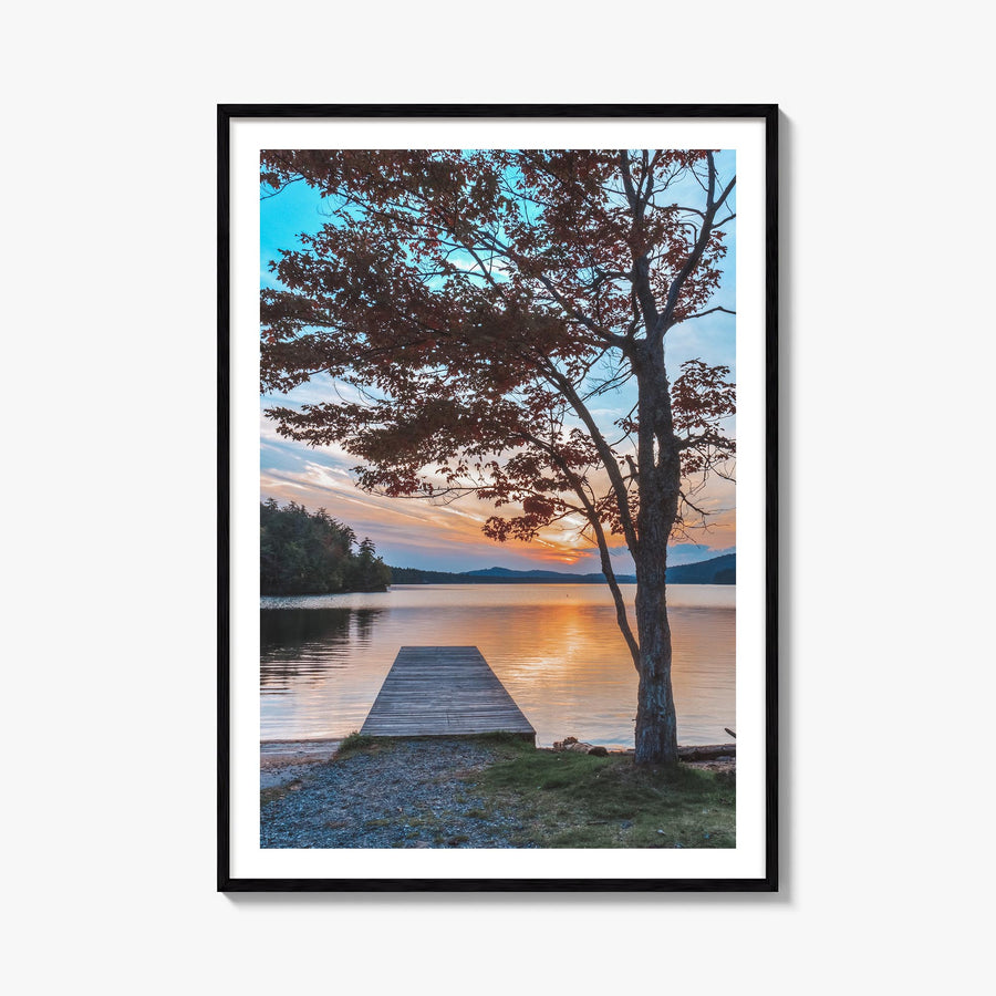 Adirondack Mountains no. 3 colorful photo poster of New York, USA – vertical wall art, unframed print shown in interior mocku