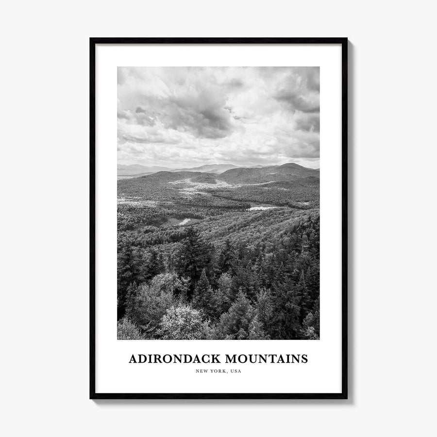 Adirondack Mountains Classic Poster, framed poster mockup