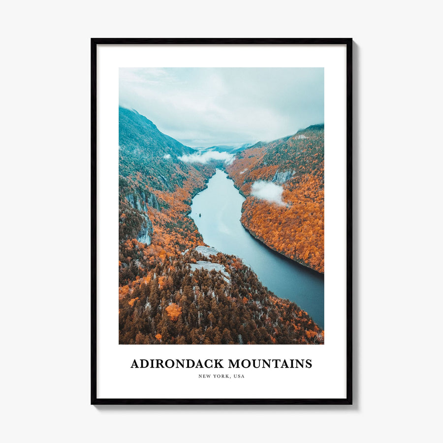 Adirondack Mountains Classic Poster, framed poster mockup