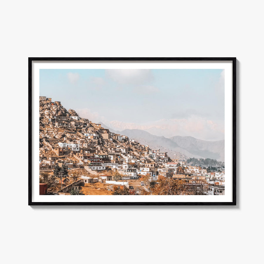 Afghanistan colorful photo poster of Asia – horizontal wall art, unframed print shown in interior mockup