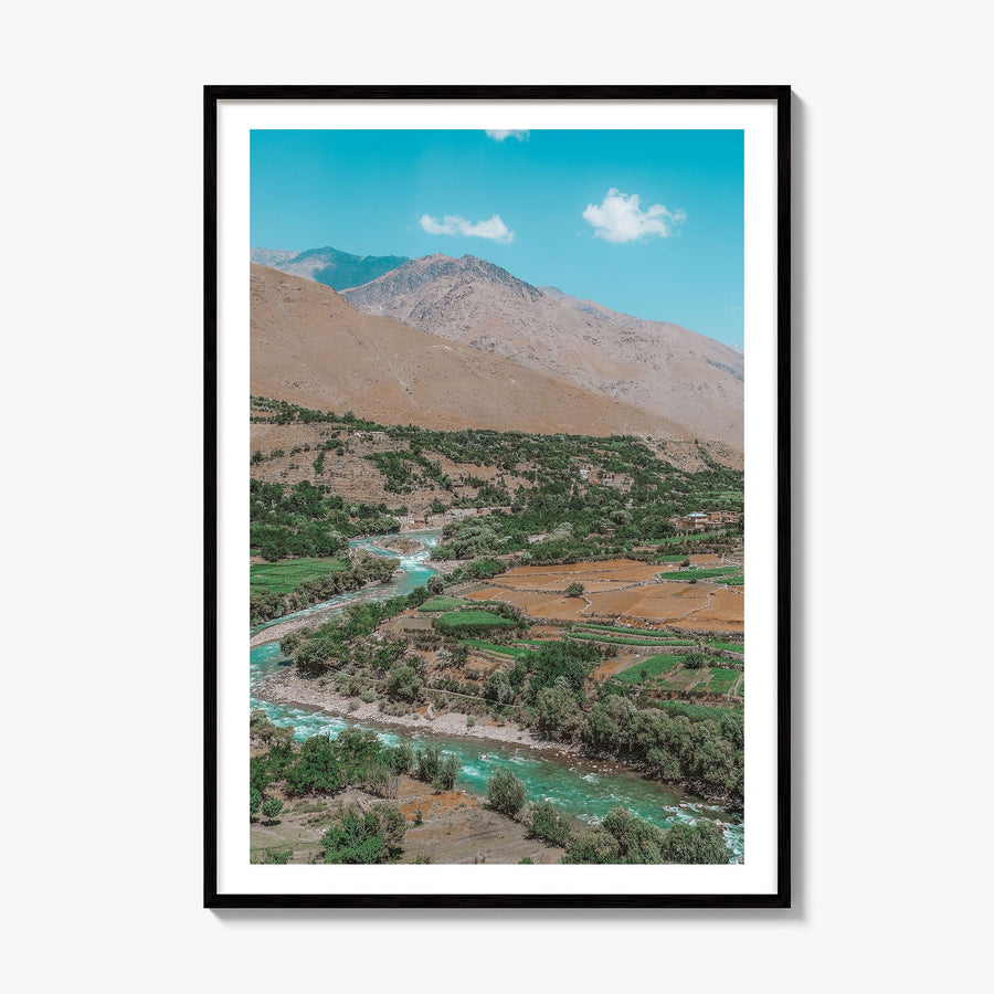 Afghanistan Photo Poster, framed poster mockup, white border