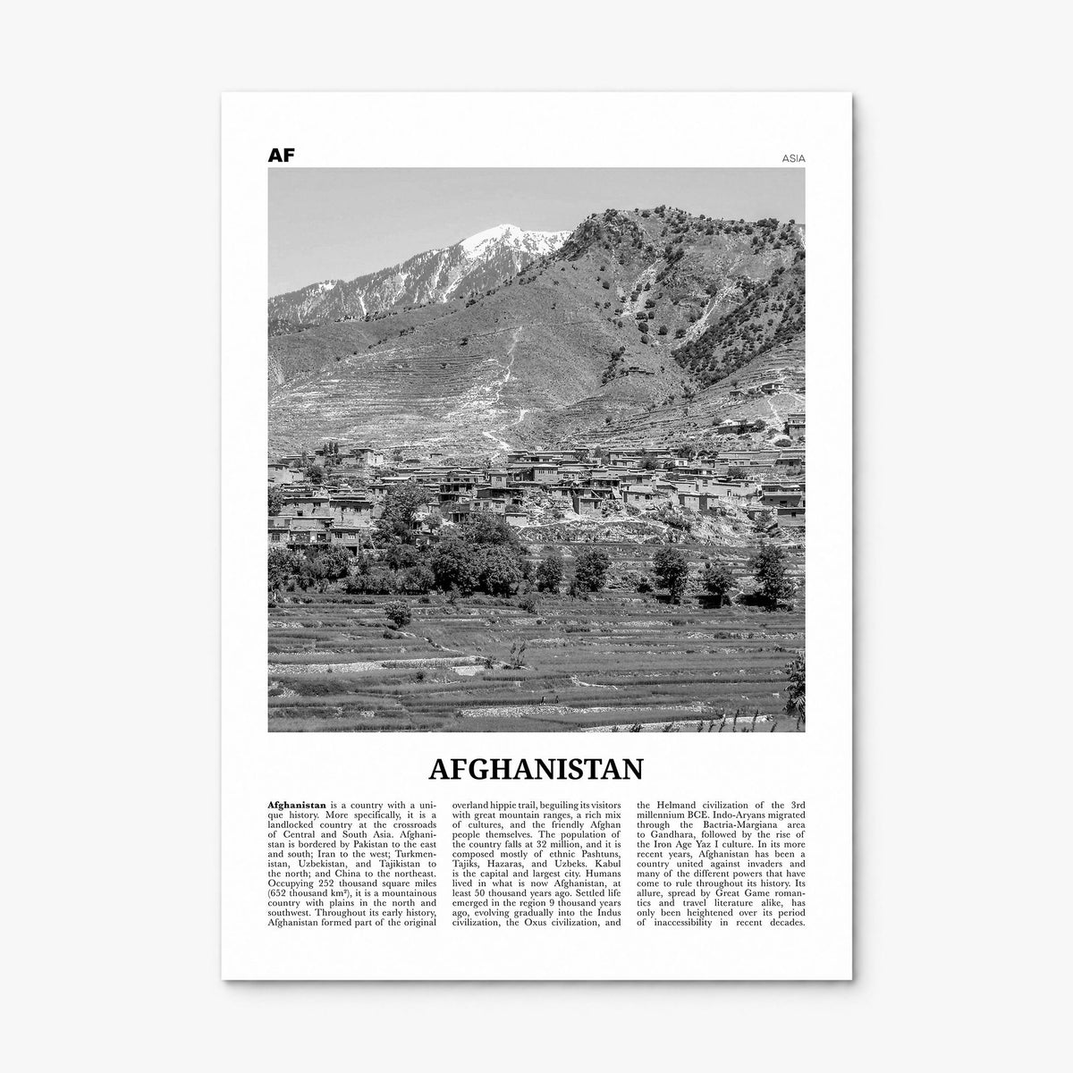 Afghanistan Newspaper No 2 Poster, print only (unframed)