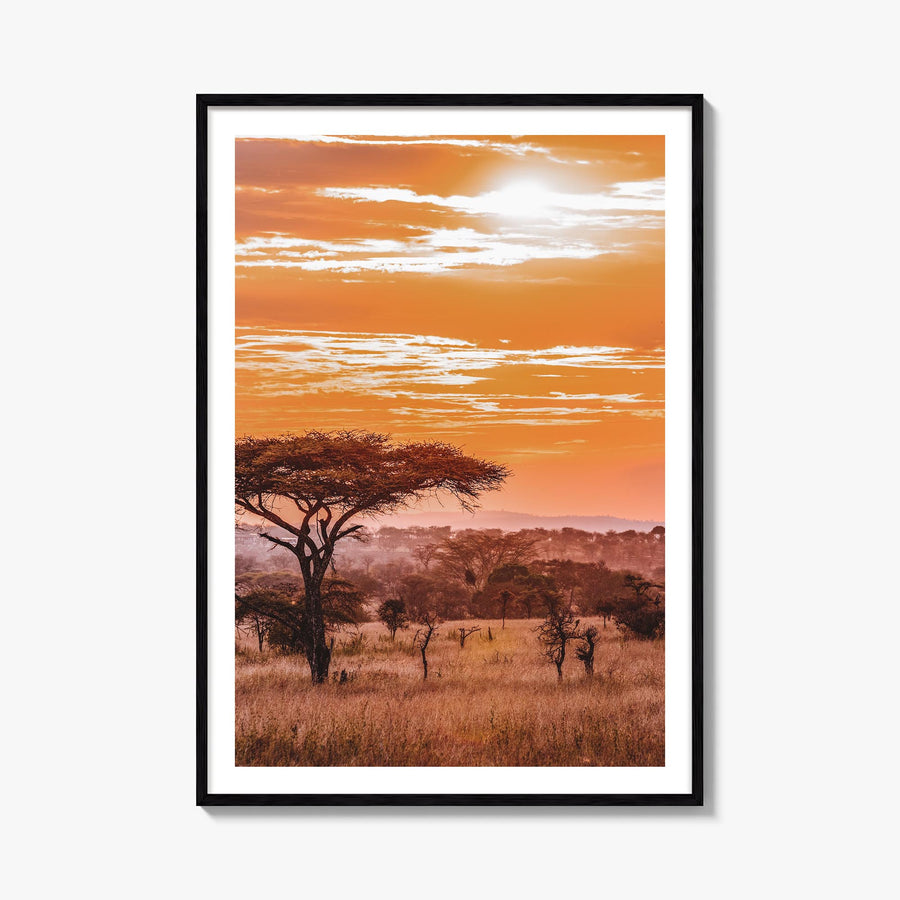 Africa colorful photo poster of World – vertical wall art, unframed print shown in interior mockup