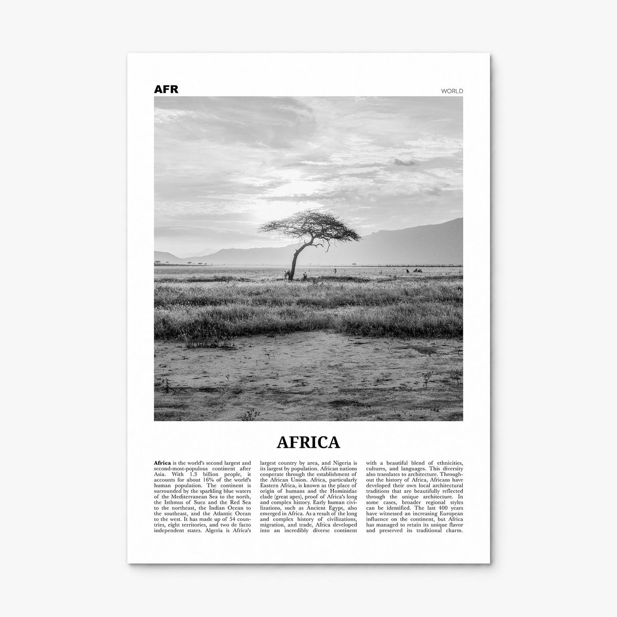 Africa Newspaper Poster, print only (unframed)