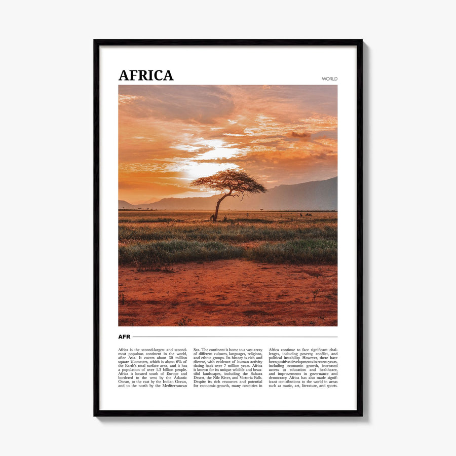 Africa Travel Poster, framed poster mockup