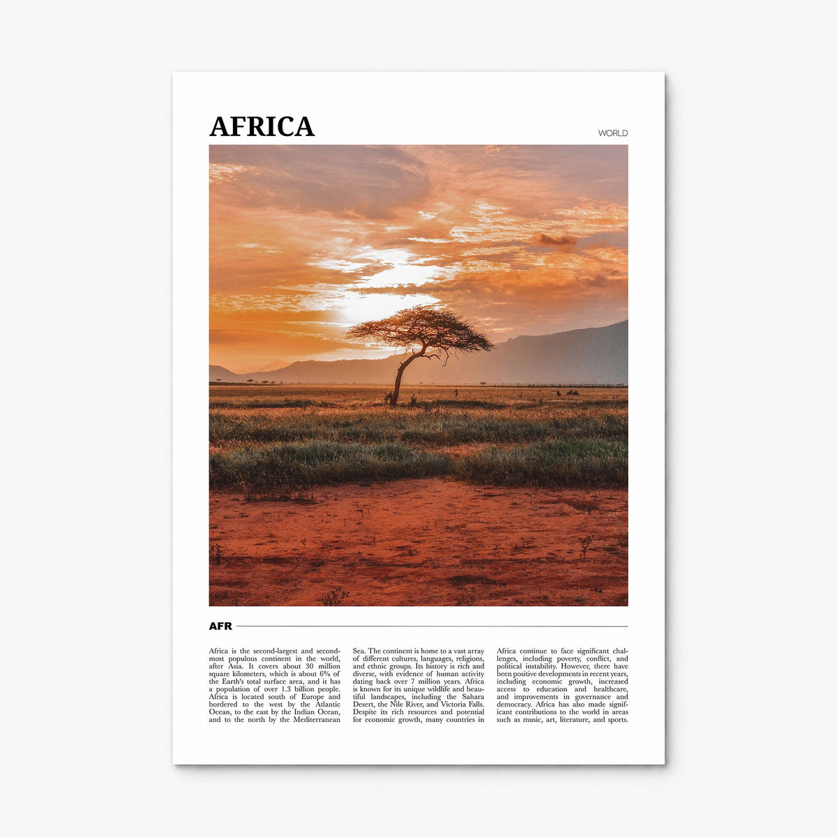 Africa Travel Poster, print only (unframed)