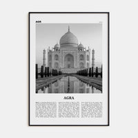 Agra Poster None / 8x12 in Nbourhood Travel B&W Poster