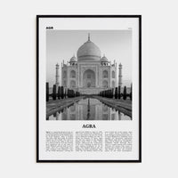 Agra Poster Black Wood / 8x12 in Nbourhood Travel B&W Poster