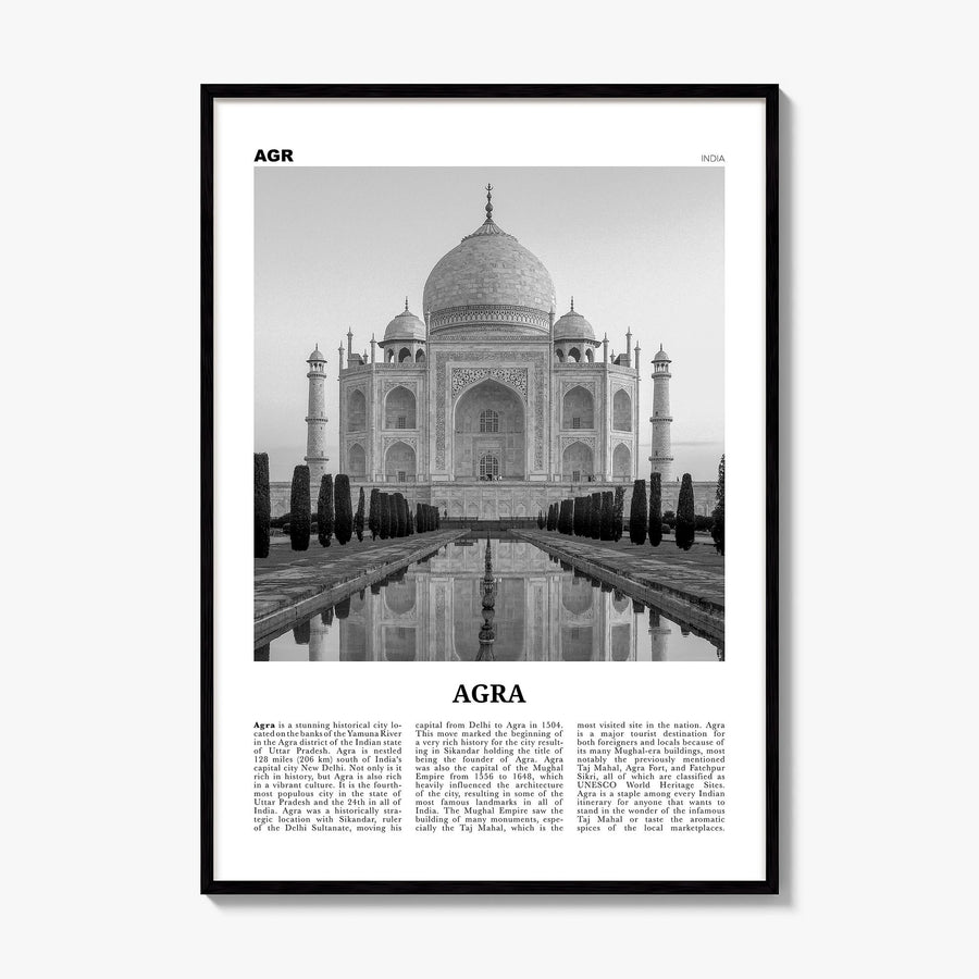 Agra Newspaper Poster, framed poster mockup