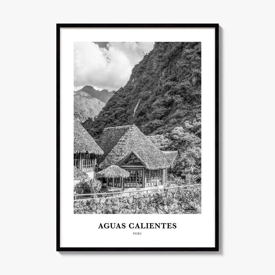 Aguas Calientes, Peru Classic Poster, framed poster mockup