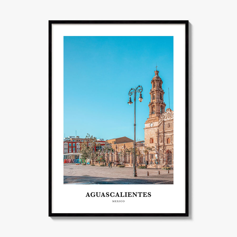 Aguascalientes, Mexico Classic Poster, framed poster mockup