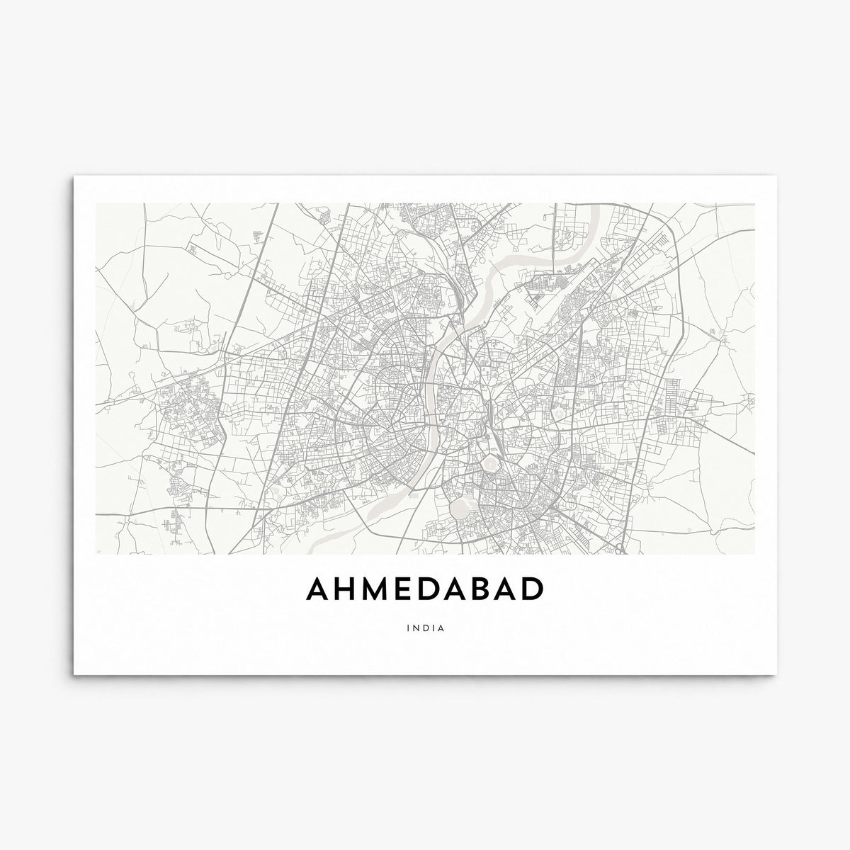 Ahmedabad Map Poster, print only (unframed)