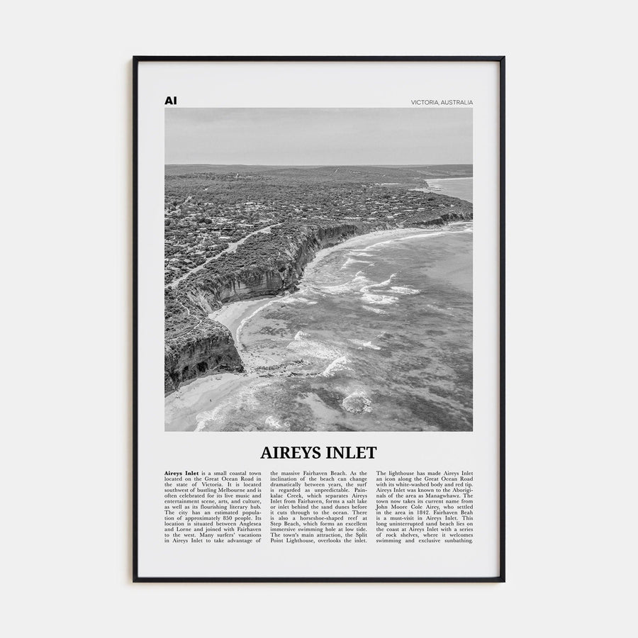 Aireys Inlet Poster None / 8x12 in Nbourhood Travel B&W Poster