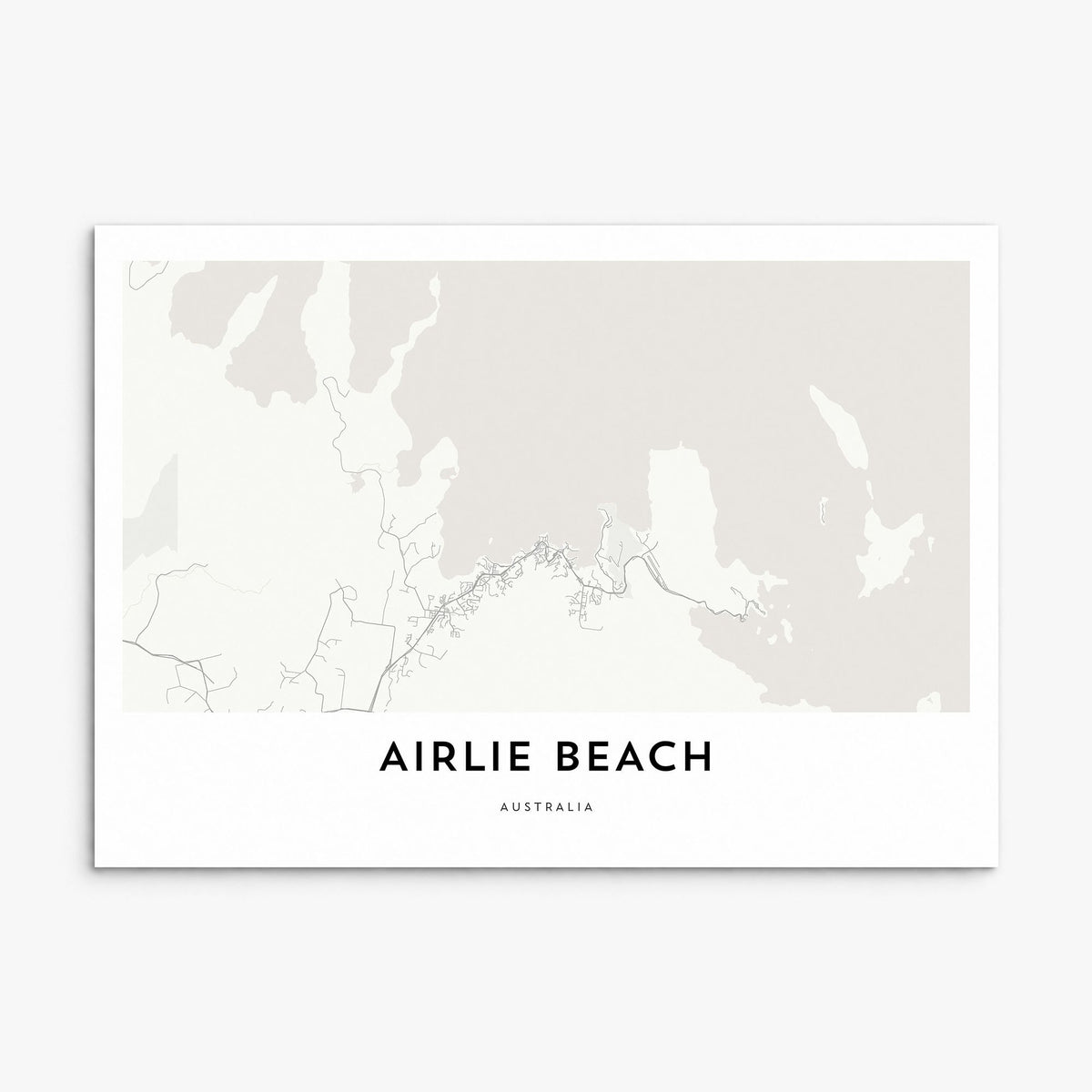 Airlie Beach Map Poster, print only (unframed)