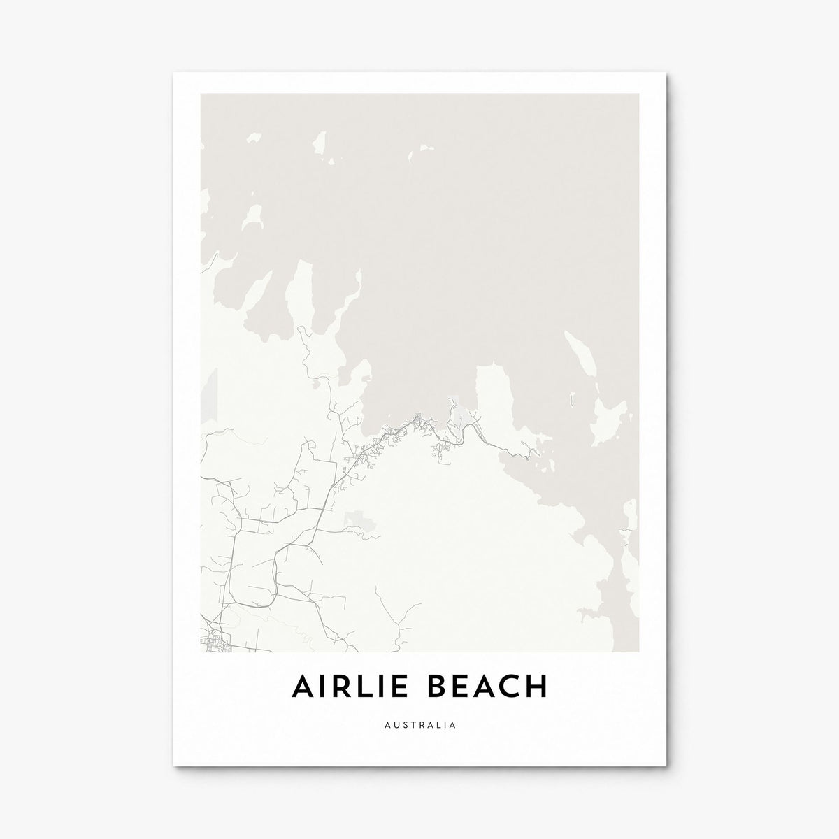 Airlie Beach Map Poster, print only (unframed)