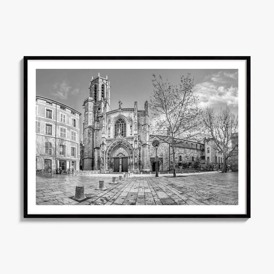 Aix-en-Provence Photo Poster, framed poster mockup, white border