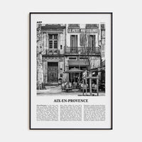 Aix-en-Provence No 1 Poster None / 8x12 in Nbourhood Travel B&W Poster