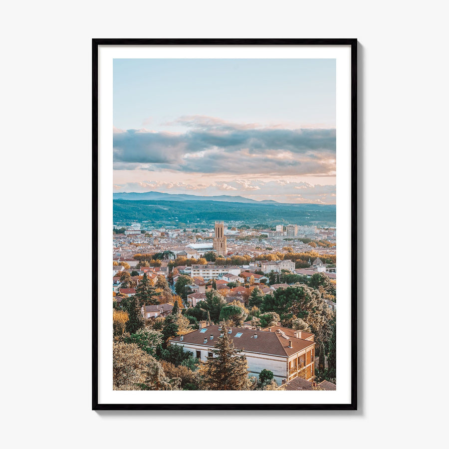 Aix-en-Provence Photo Poster, framed poster mockup, white border