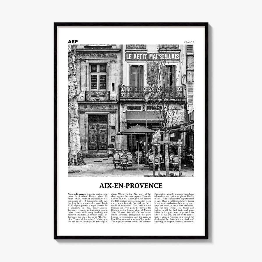 Aix-en-Provence Newspaper No 1 Poster, framed poster mockup