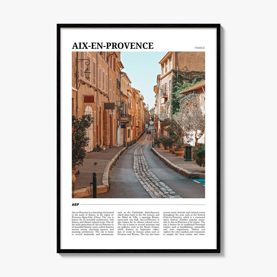 Aix-en-Provence Travel Poster, framed poster mockup