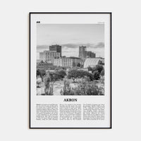 Akron Poster None / 8x12 in Nbourhood Travel B&W Poster