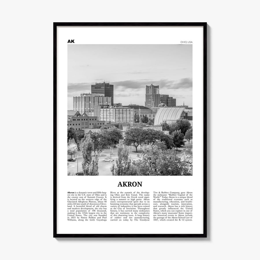 Akron Newspaper Poster, framed poster mockup