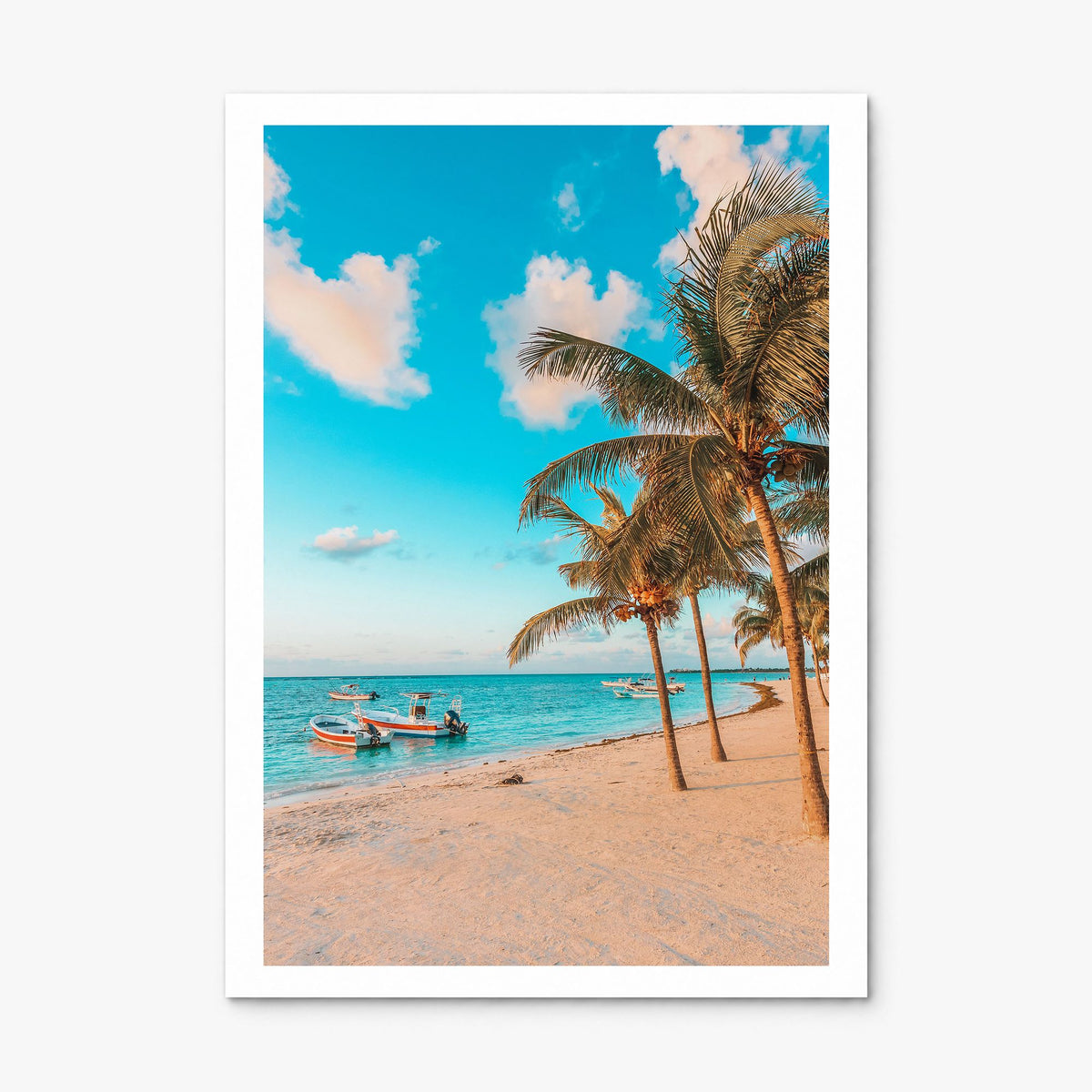 Akumal Photo Poster, print only (unframed), white border