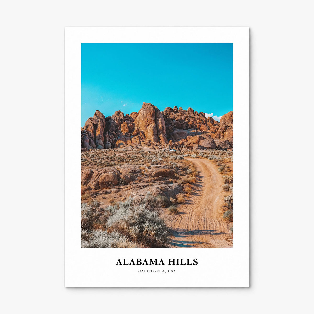 Alabama Hills, California Classic Poster, print only (unframed)