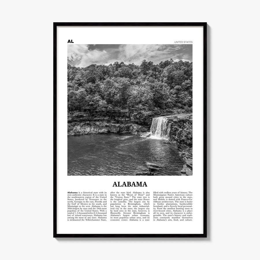 Alabama Newspaper No 1 Poster, framed poster mockup