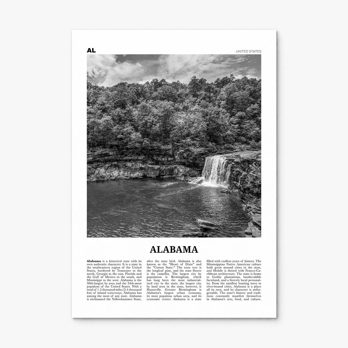 Alabama Newspaper No 1 Poster, print only (unframed)