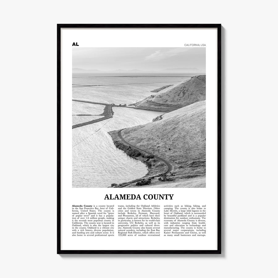 Alameda County Newspaper Poster, framed poster mockup