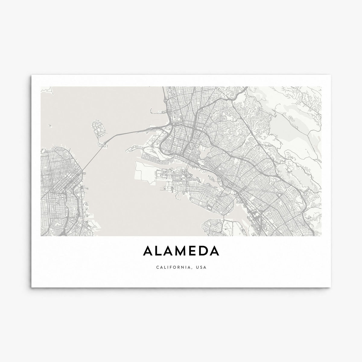 Alameda Map Poster, print only (unframed)