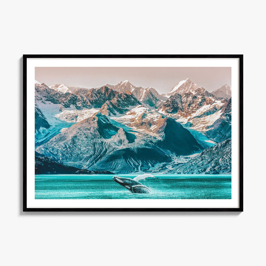 Alaska Photo Poster, framed poster mockup, white border