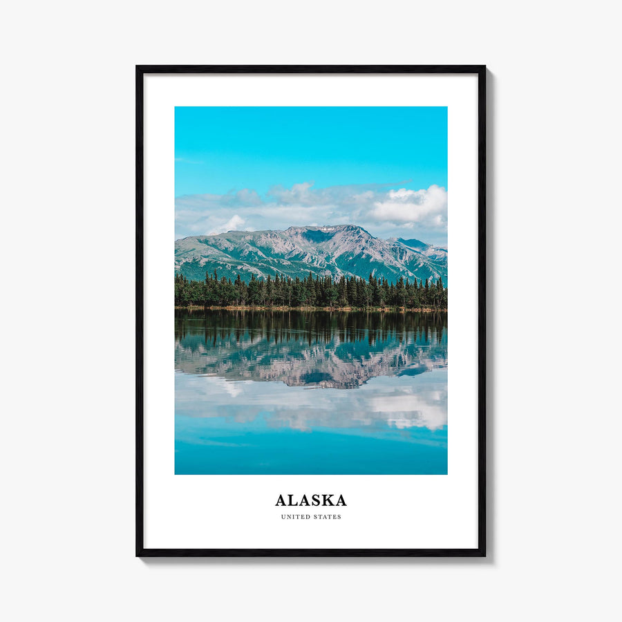 Alaska no. 1 colorful classic poster of United States – vertical wall art, unframed print shown in interior mockup