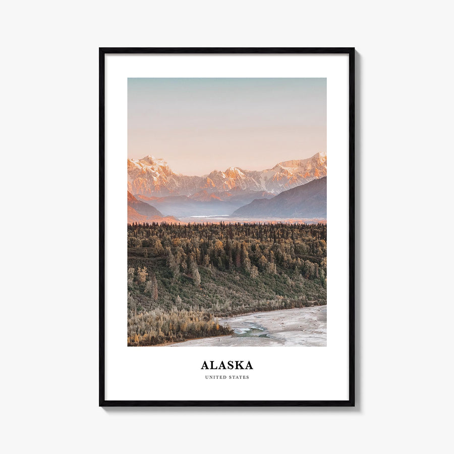 Alaska no. 2 colorful classic poster of United States – vertical wall art, unframed print shown in interior mockup