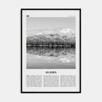 Alaska No 2 Poster Black Wood / 8x12 in Nbourhood Travel B&W Poster