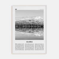 Alaska No 2 Poster White Wood / 8x12 in Nbourhood Travel B&W Poster