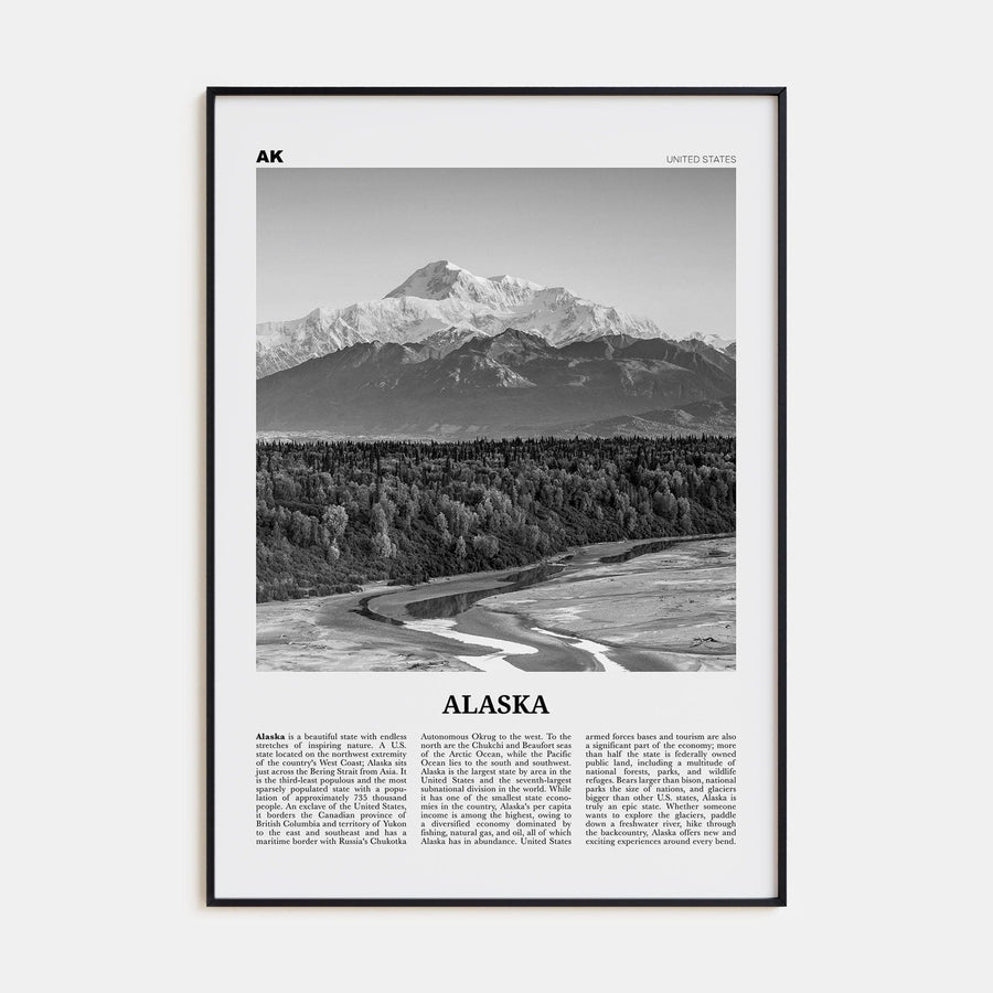 Alaska No 3 Poster None / 8x12 in Nbourhood Travel B&W Poster