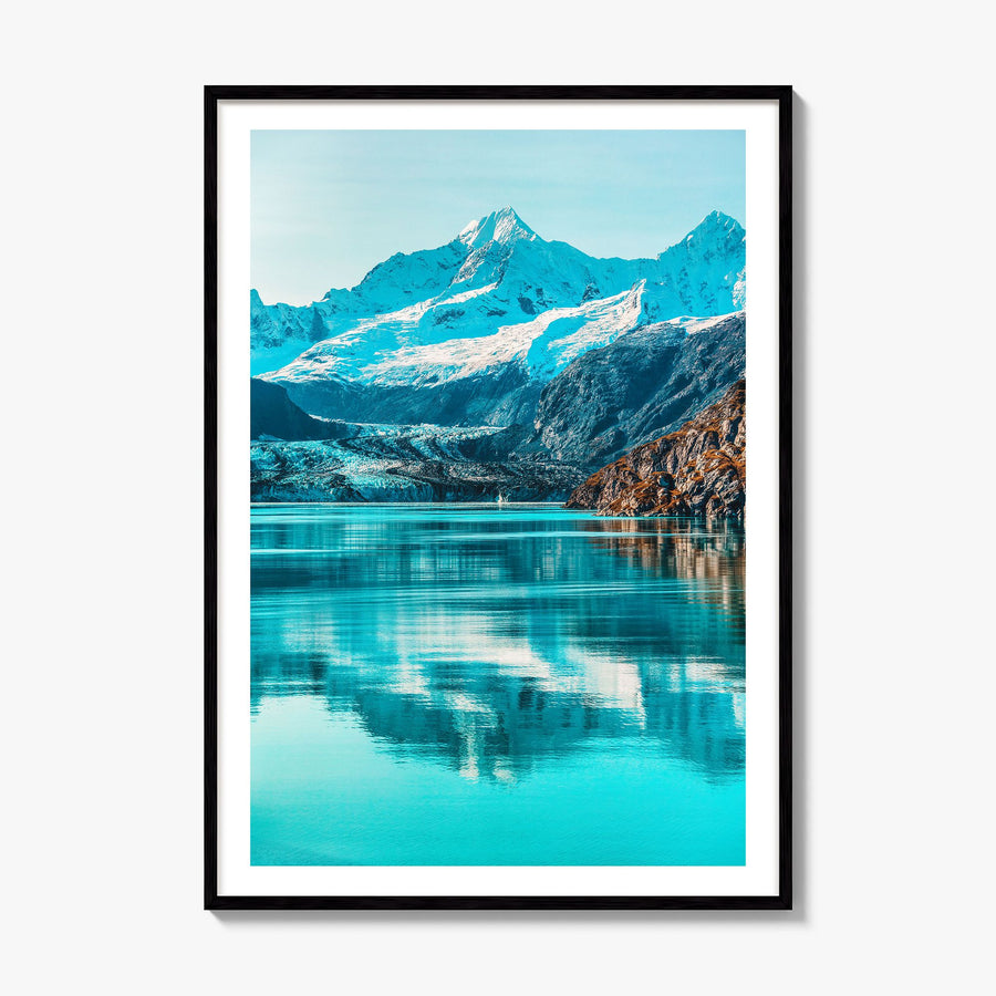 Alaska Photo No 1 Poster, framed poster mockup, white border