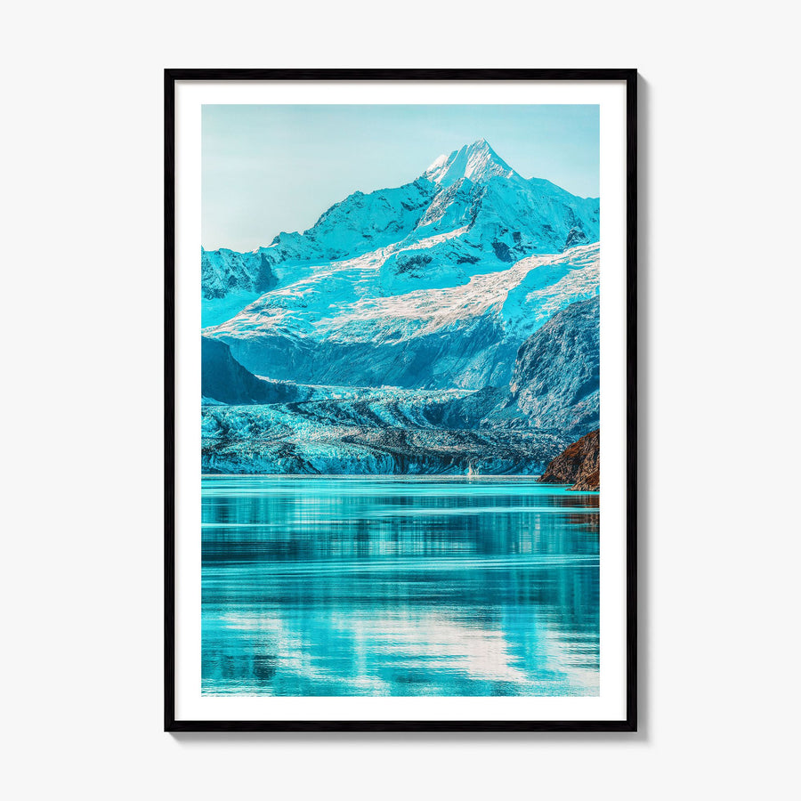 Alaska Photo No 3 Poster, framed poster mockup, white border