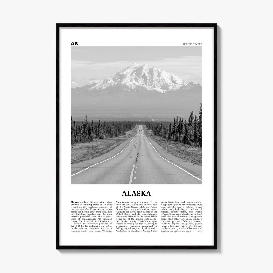 Alaska Newspaper No 1 Poster, framed poster mockup