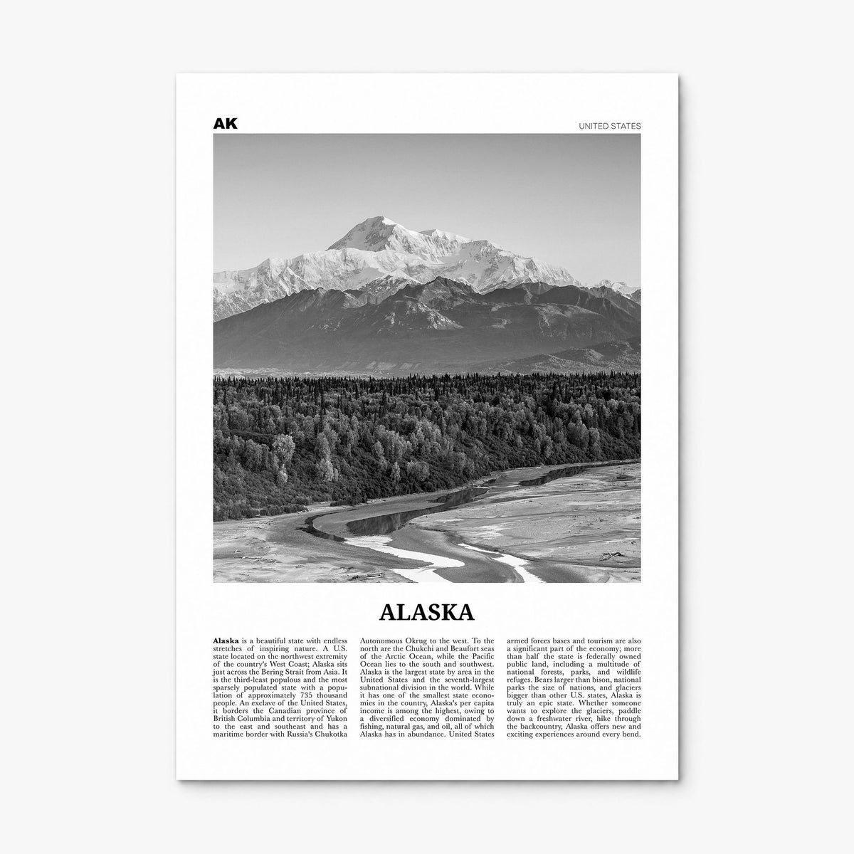 Alaska Newspaper No 3 Poster, print only (unframed)
