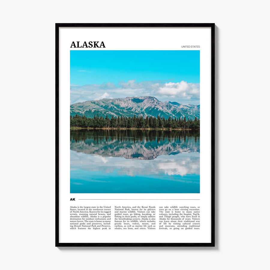 Alaska Travel No 1 Poster, framed poster mockup