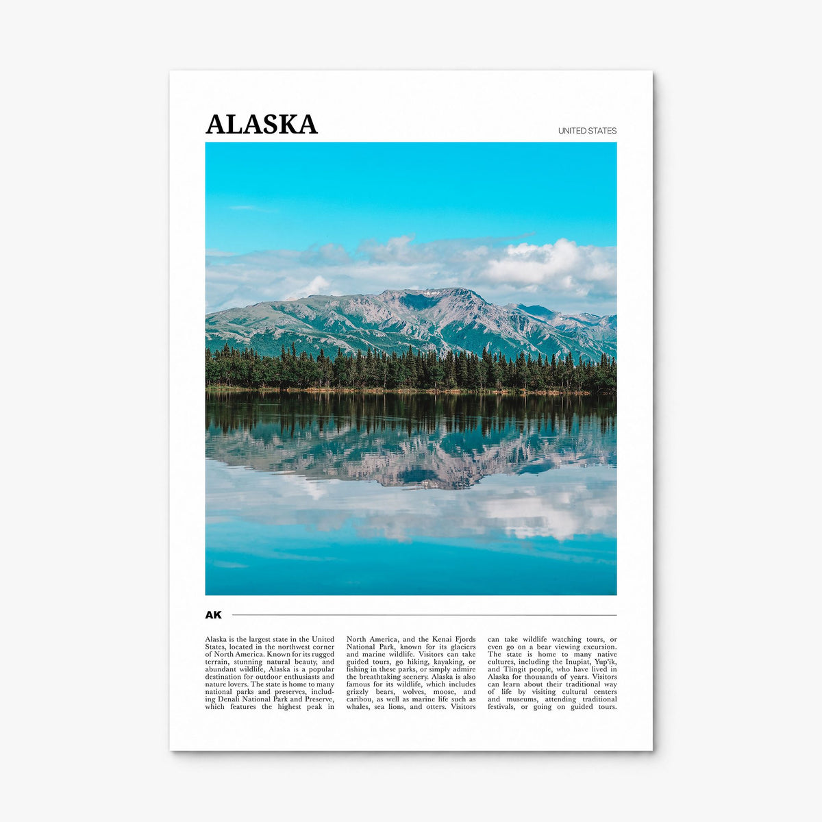 Alaska Travel No 1 Poster, print only (unframed)