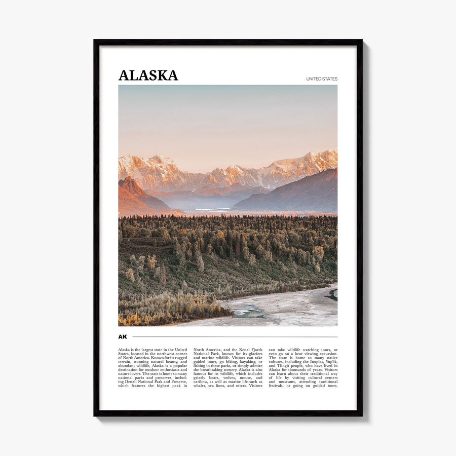 Alaska Travel No 2 Poster, framed poster mockup