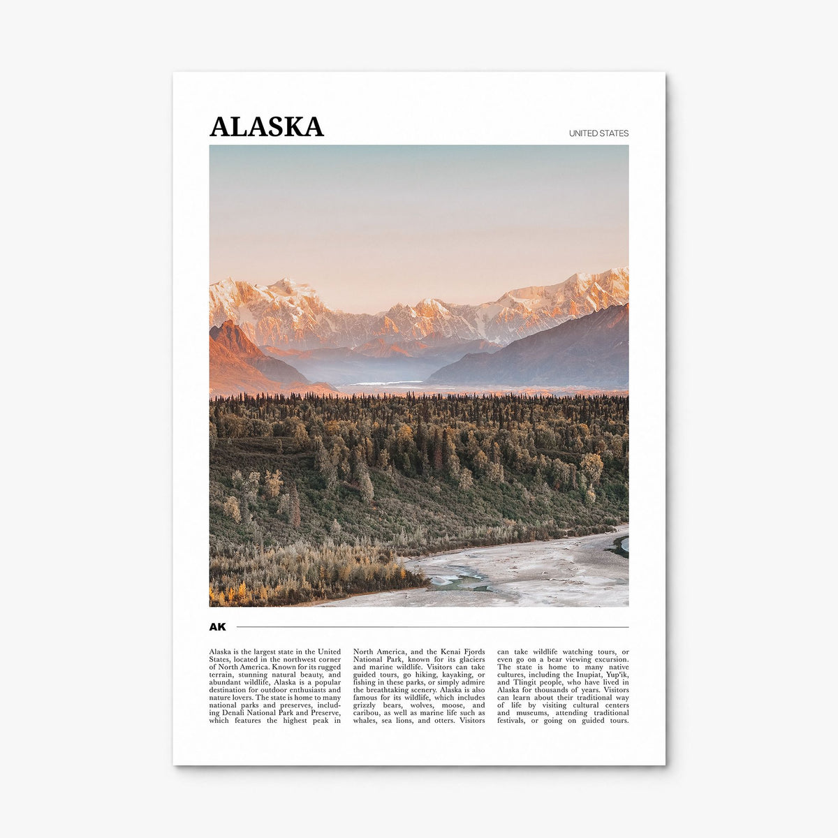 Alaska Travel No 2 Poster, print only (unframed)