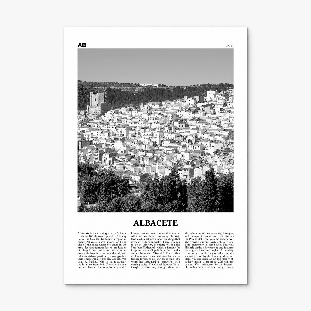 Albacete Newspaper Poster, print only (unframed)